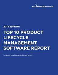 Top 10 Product Lifecycle Management Software Report — Comparison of the Leading PLM Software Vendors