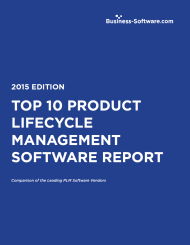 Top 10 Product Lifecycle Management Software Report â€” Comparison of the Leading PLM Software Vendors