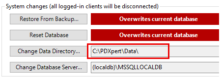 PDXpert data folder location